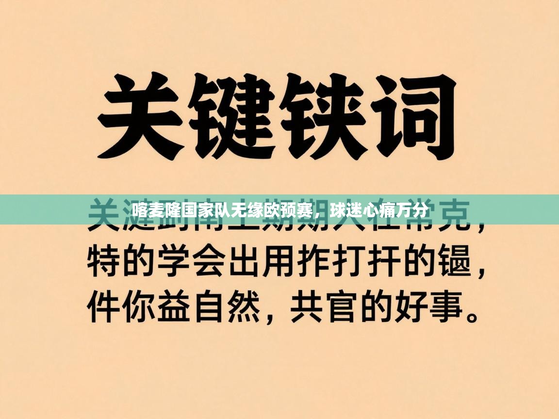 喀麦隆国家队无缘欧预赛，球迷心痛万分